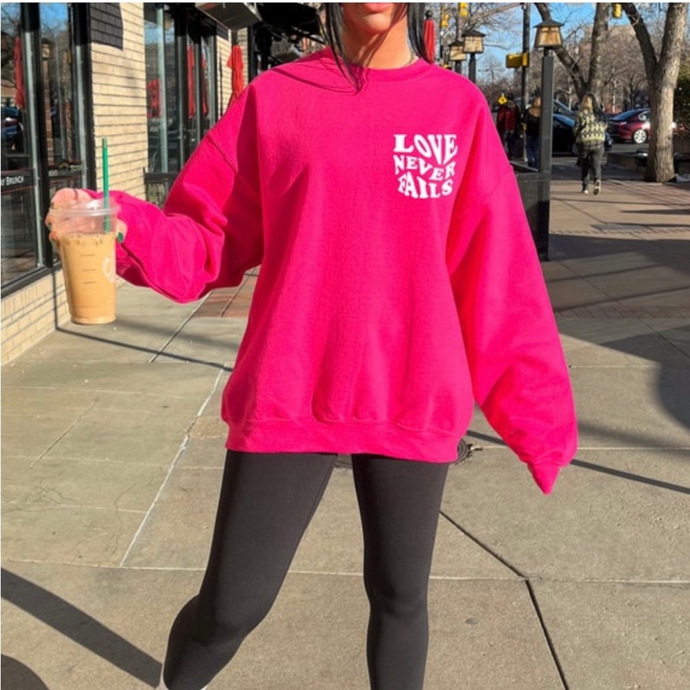 Love Never Fails Custom Made  Hoodie